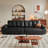 Italian Retro Black Sofa