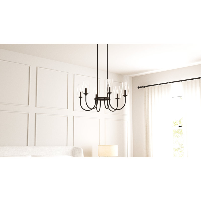 Lustre noir mat 6 lumières Amandah