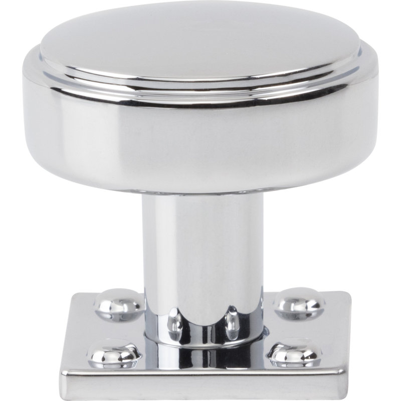 Benning 1 1/4" Diameter Round Knob, Polished Chrome