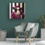 Art mural sur toile tendue - "Lady Moo Moo" par Lucia Heffernan pour décoration de salon, de chambre à coucher ou de bureau - 14 x 14