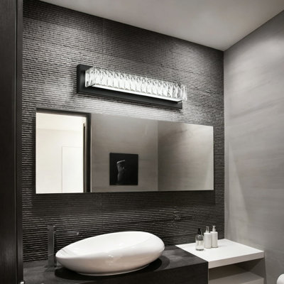 Applique murale moderne en cristal pour meuble-lavabo à DEL 23 po Modern