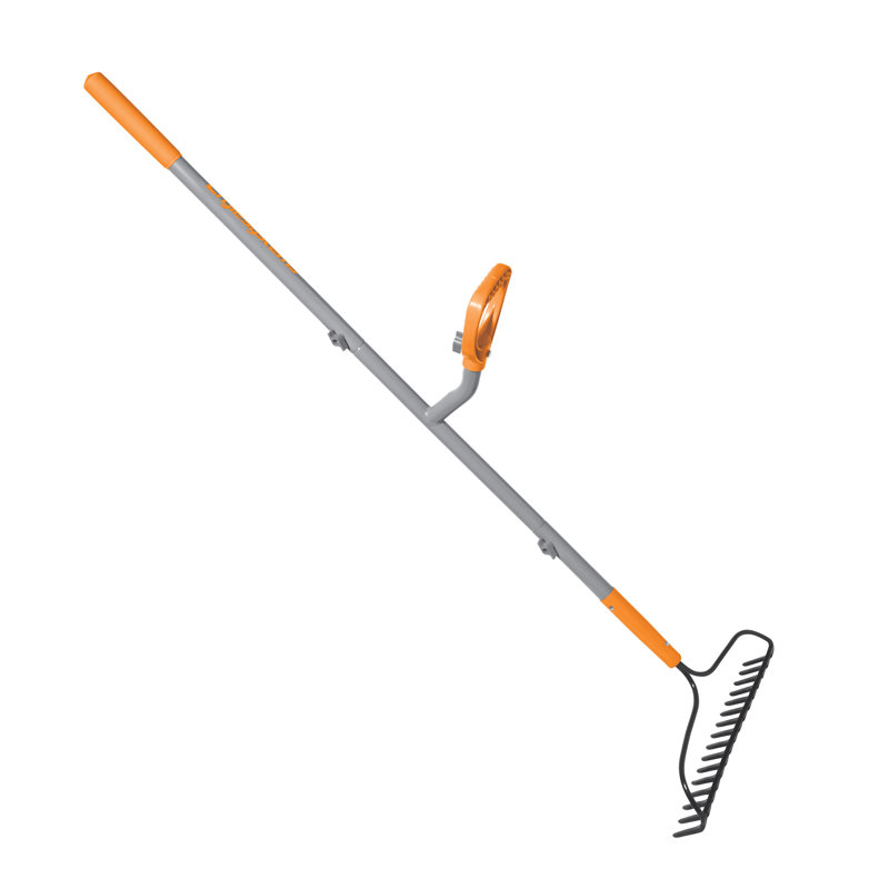 ErgieShovel 16-Tine Strain Reducing Steel Bow Rake with 54-Inch Steel Shaft