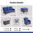 7 - Person Patio Furniture Set with Swivel Rocker, Outdoor Wicker Rattan Seating Group with Cushions, All Weather Sofa Conversation Set with Fire Pit Table for Garden Backyard-1188283028