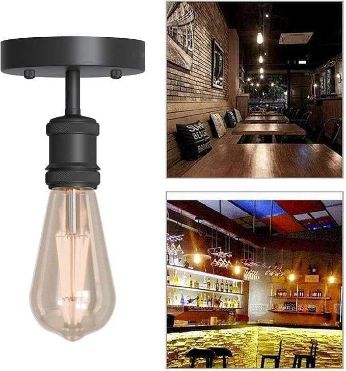 Semi Flush Mount, Black