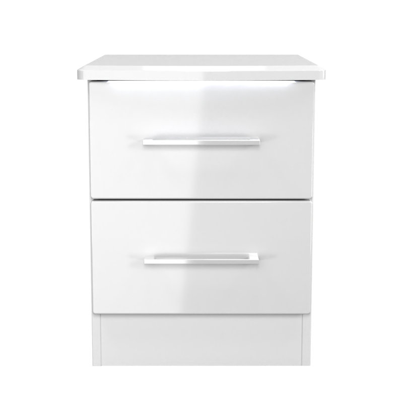 Paris 40 cm W Bedside Table, White
