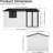12Ftx10ft Outdoor Metal Storage Shed, White + Black, Apex Roof, Integrated Vents, Hinged Door And Heavy - Duty Padlock, Easy Assembly Process Garden Roof Design, For Customization, Sun Complimentary-128902214