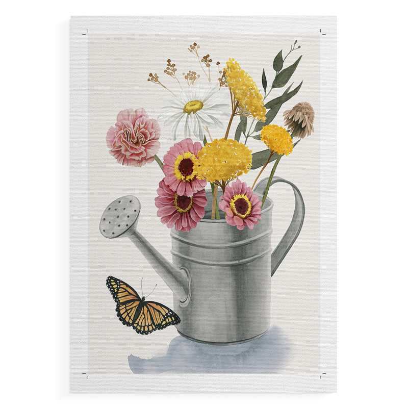 Arrosoir, bouquet I - impression sur toile seulement - non encadrée, H 48 po x l 32 po
