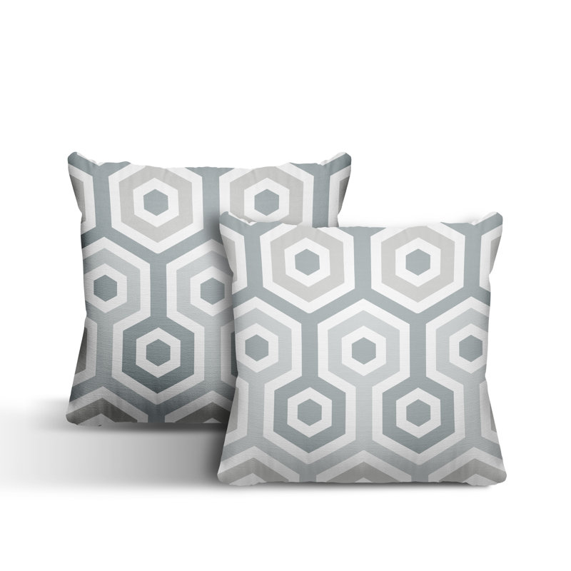  Coussin intérieur / extérieur, L 15 po x H 15 po, gris