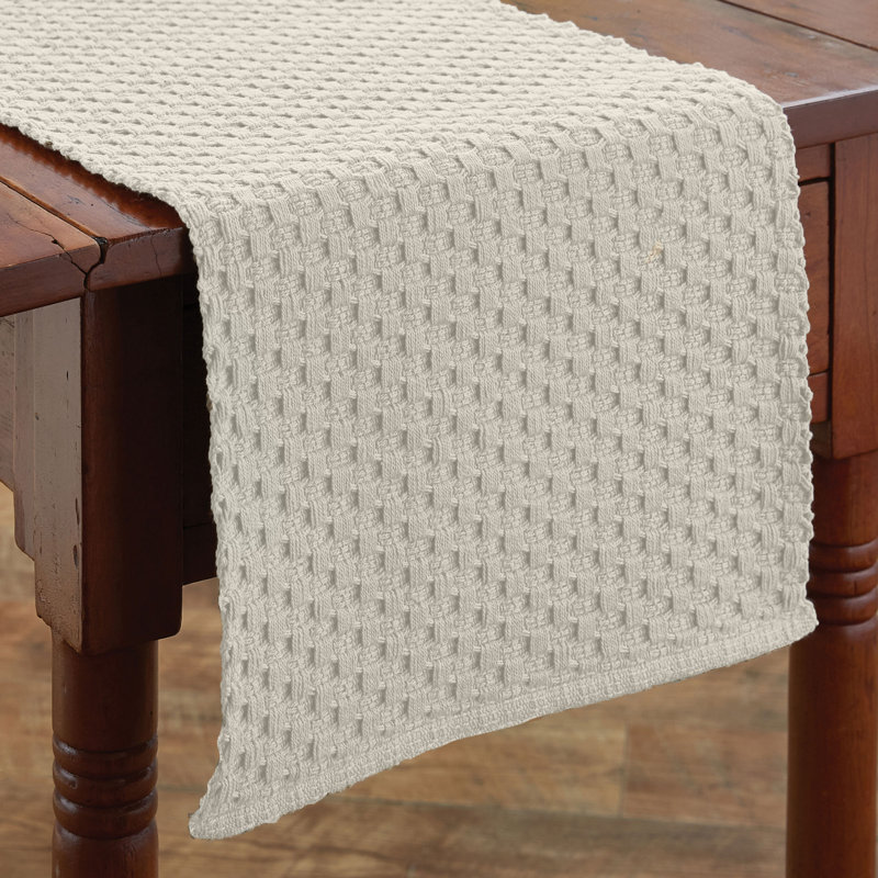 Sarabelle Rectangular Table Runner, 36" x 13", Cream