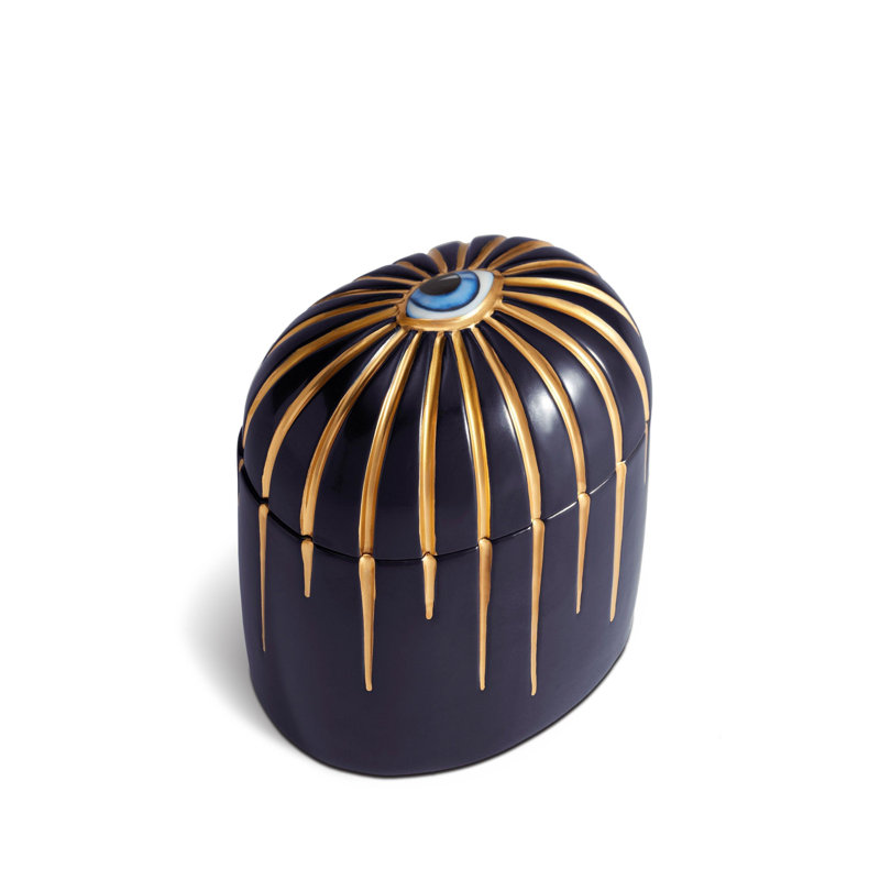 Lito Votive, Navy, 10.5 oz, 4.75" L x 4" W