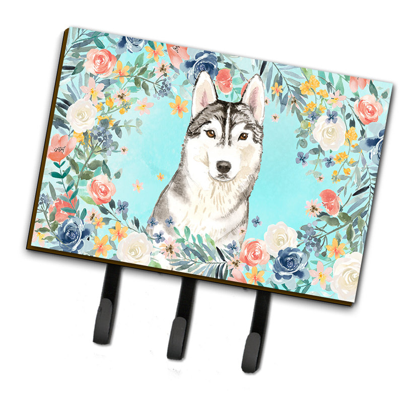 Organisateur de clés mural avec crochets à clés, Husky sibérien