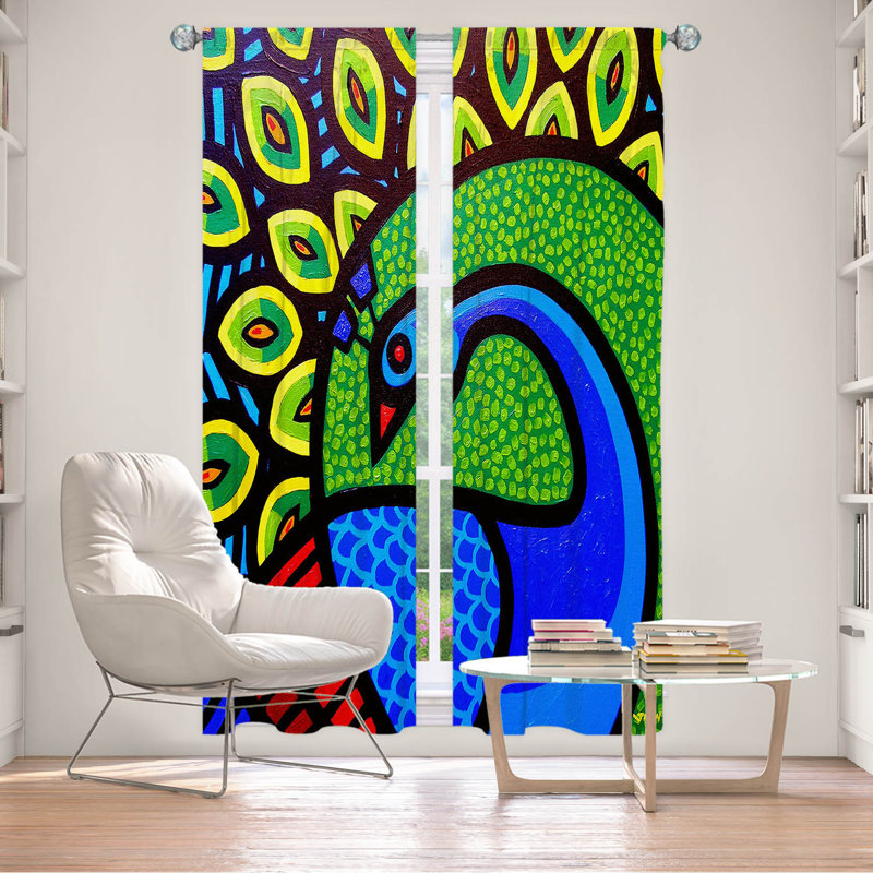 Ensemble de rideaux obscurcissant et isolant avec passe-tringle 2 pièces Delaughter Peacock, L 20 po x L 82 po