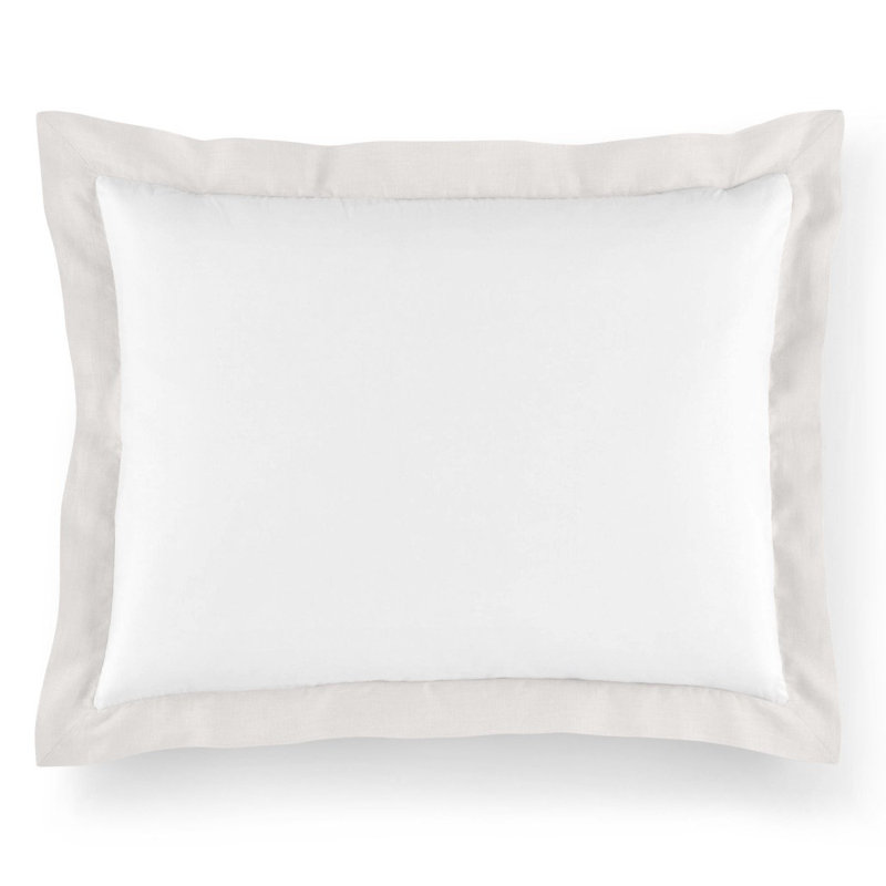 Mandalay Linen Cuff Sham, King, Pearl