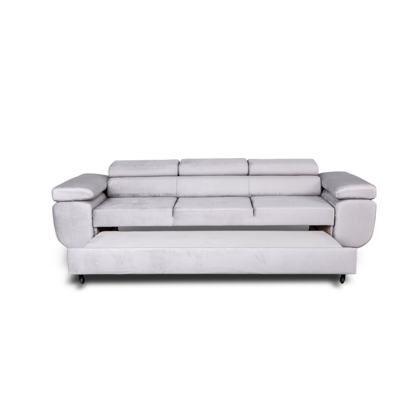 Eolia 260Cm Pillow Top Arm Sofa, Bottle Green, Matt Black