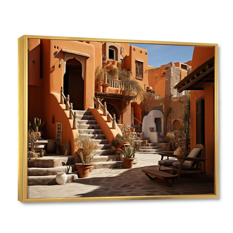 Égypte, Essence de Nubie I - reproduction sur toile, H 24 po x l 32 po x P 1 po, Cadre flottant doré