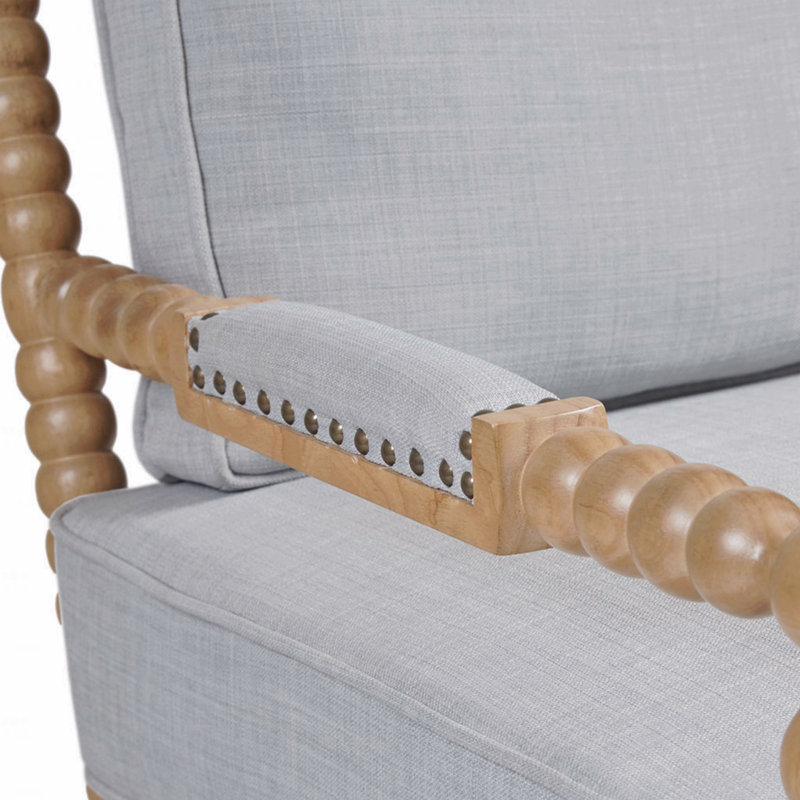 Fauteuil d'appoint avec accoudoirs - Accent, Bleu clair, Brun