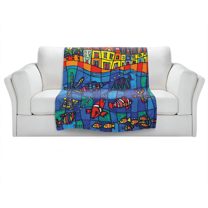 Hand Woven Throw Blanket, 51" x 60"