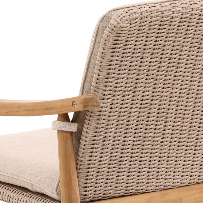 Wembley Olefin Fabric Outdoor Dining Chair, Beige (Set of 2)