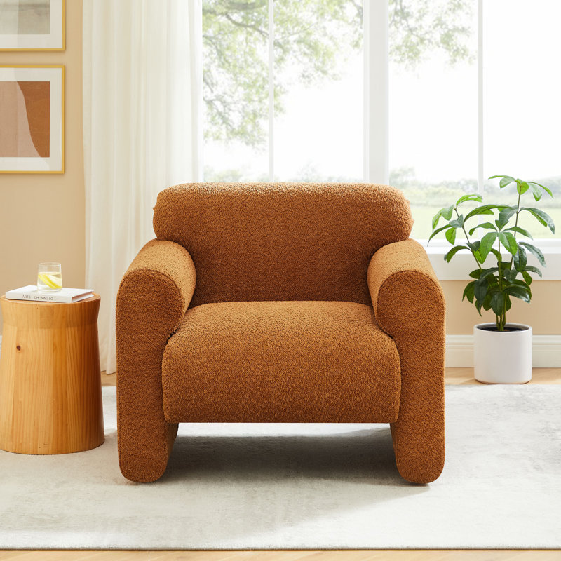 Fauteuil d'appoint rembourré 37 po Kimwana, Boucle curry