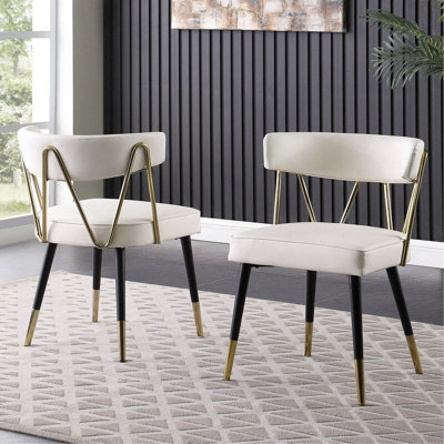 Chaise de salle à manger rembourrée Glam