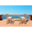 4 - Person Teak Solid Wood Patio Dining Set Umbrella Hole Included Rectangular Table