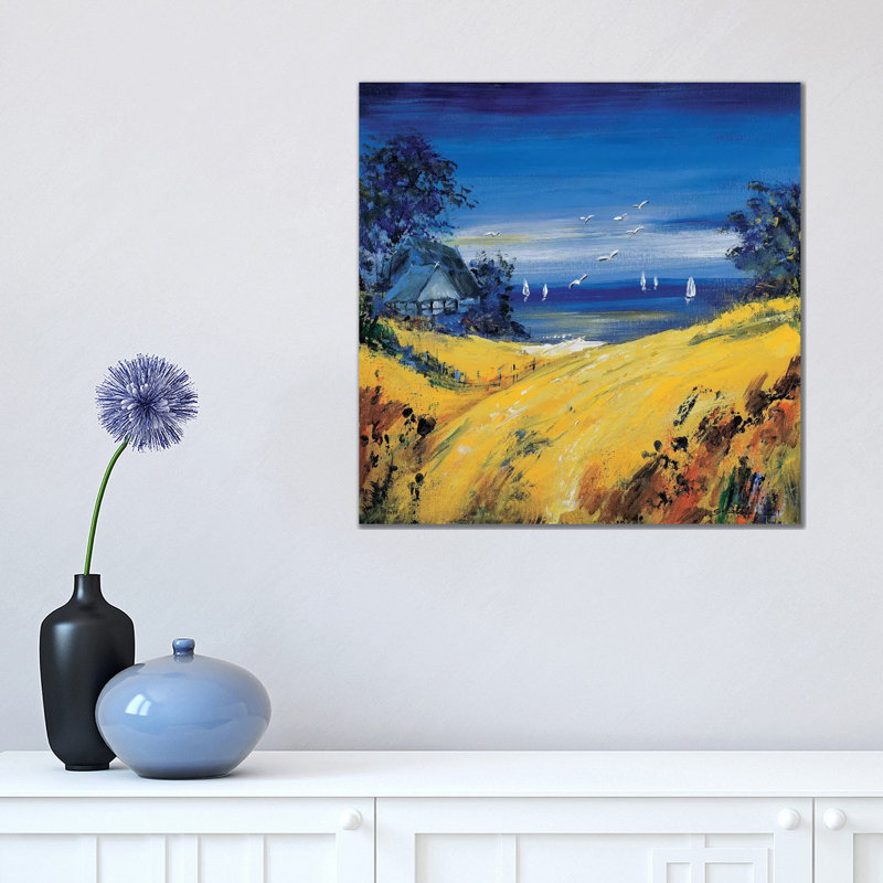 The Sea and Birds 1 Piece Wrapped Canvas Painting, 45.72 cm H x 45.72 cm W x 1.91 cm D