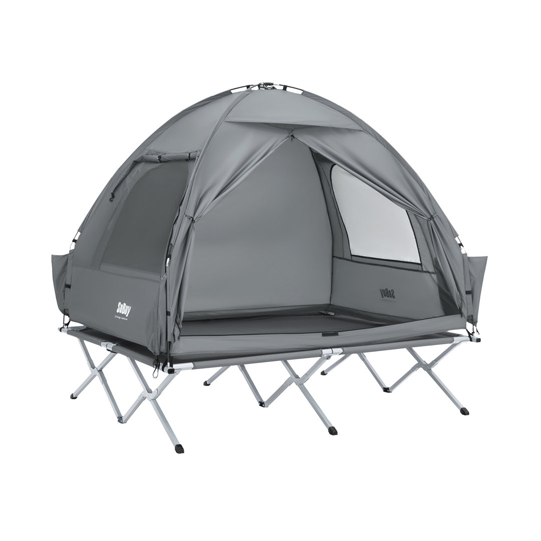Foldable Camping Tent With Bed Air Mattress Sleeping Bag Carrying Bag Camping Bed