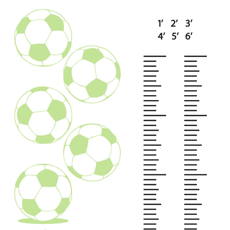 Décalcomanie murale graphique de croissance foot, Tarte à la lime