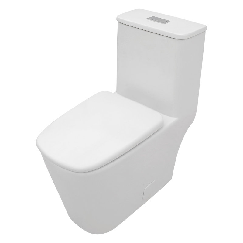 Sarlai 1.6 Gallons GPF Elongated Comfort Height Floor Mounted One-Piece Toilet (Seat Included)