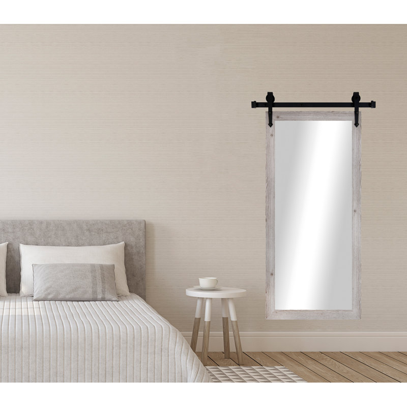 Neace Flat Wall Mirror, 72" x 31", White