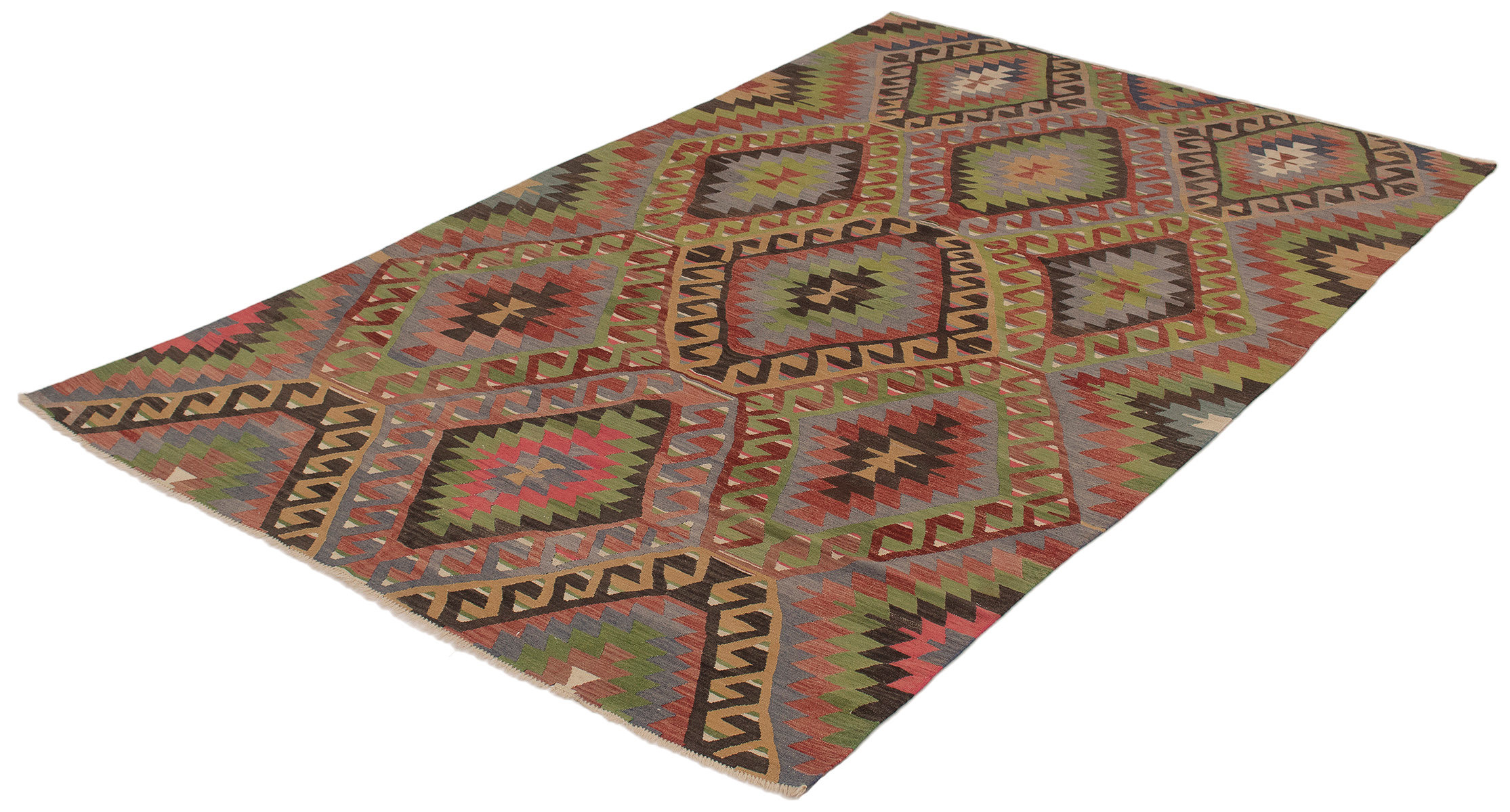 World Menagerie One-of-a-Kind Norcross Handmade Kilim 6'3