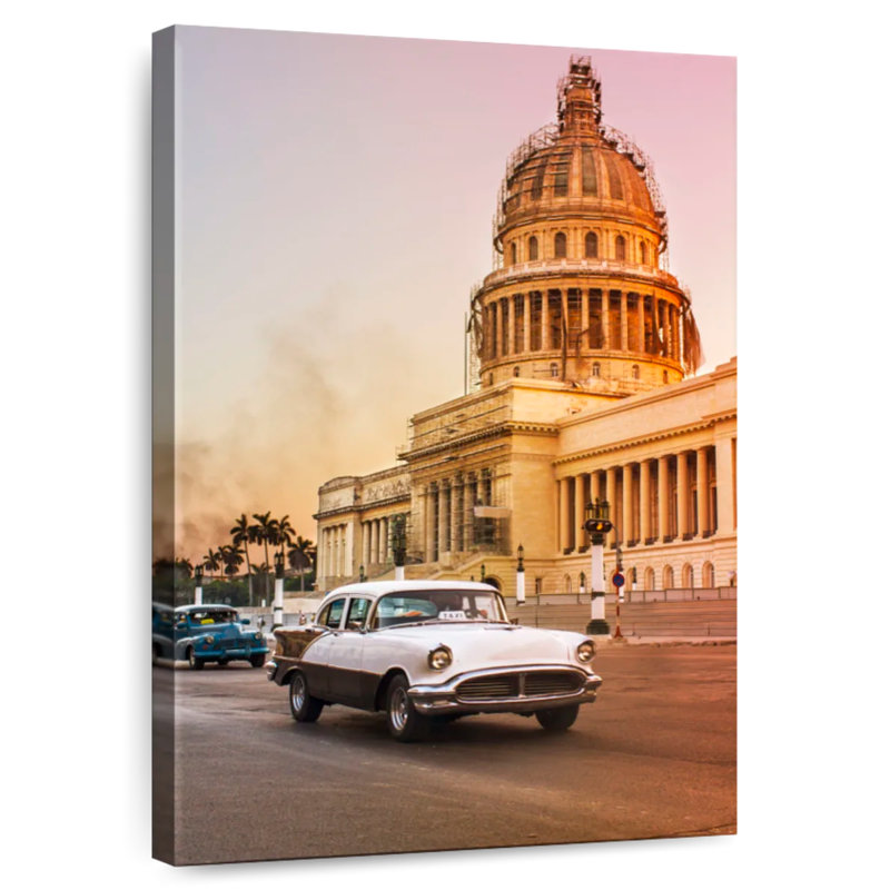 Lilie Capitoli De Cuba, voiture rétro, H 36 po x l 24 po