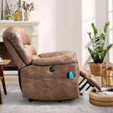 41.3" Wide Oversize Modern Microfiber Power Lift Living Room Set with USB and Heated Massage