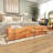 Wood Block Rectangular Bench with Elevated Base
