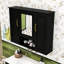 Armoire de salle de bain murale à miroir avec tablettes réglables, rangement dissimulé-801828981
