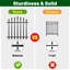 No Dig Metal Garden Fence – Rustproof Border for Small Dogs, Rabbits, Flower Beds & Lawn Edging – Black-717904714-716329230