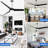3-blades 72" Modern Solid Wood Large Ceiling Fan with Dimmable LED Light and Remote Control 6-speed Reversible DC Motor for Large Room 