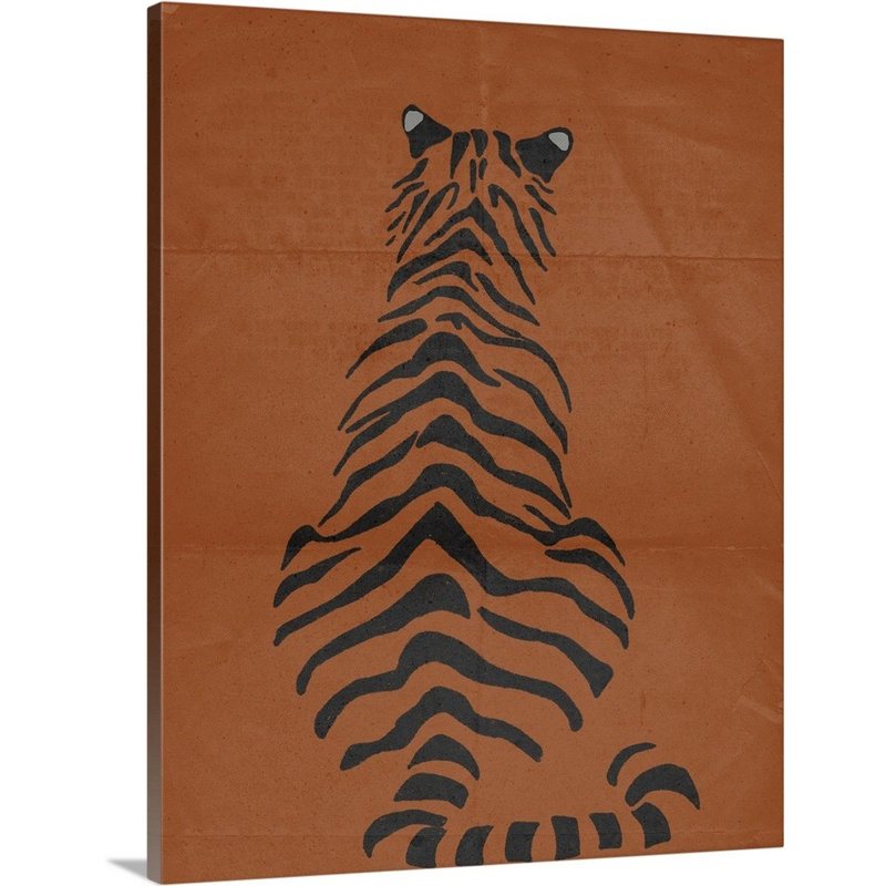 « tiger i kids », art encadré, H 45 po x l 36 po x P 1,2 po, Toile tendue avec châssis