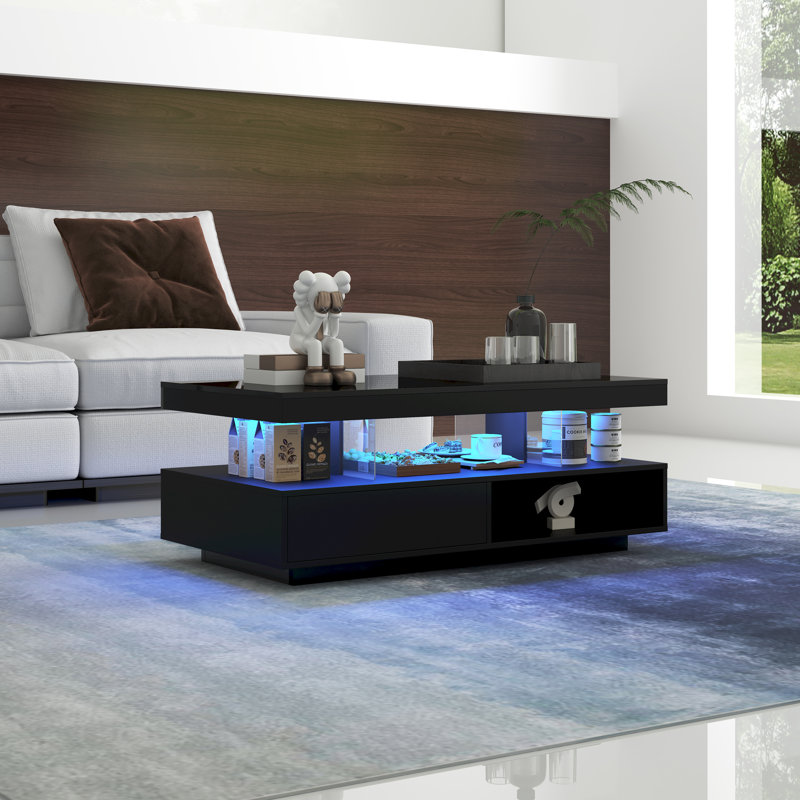 Pedestal Coffee Table with Storage