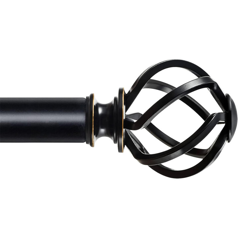 Tringle à rideaux noire, Noir mat