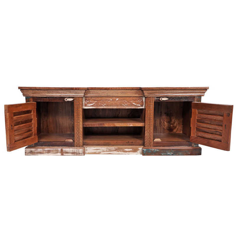 Loon Peak® Antique Solid Wood TV Cabinet | Wayfair