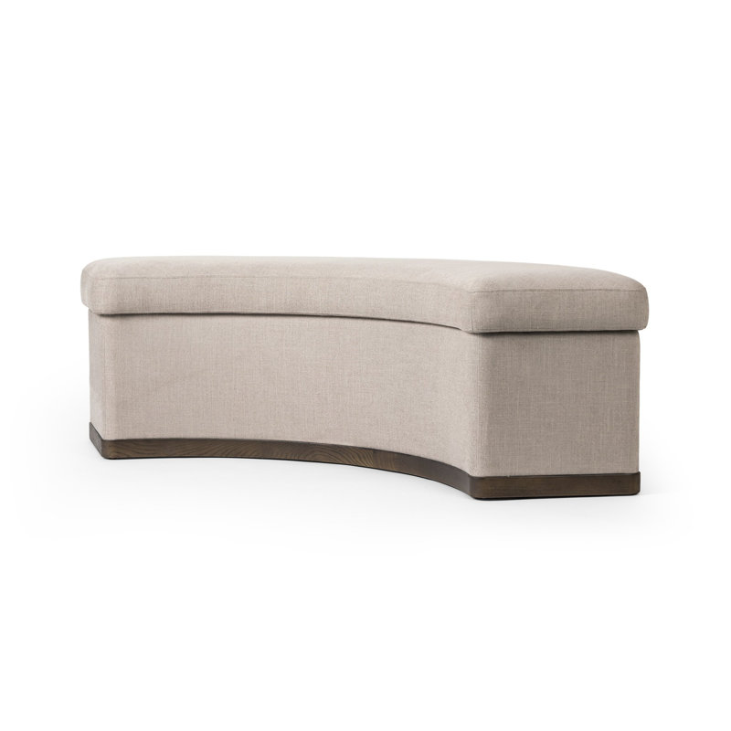 Banc rembourré en mélange de polyester CANDACE