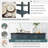 Retro Design Console Table With 3 Drawers And 2 Open Shelves – Pine Solid Wood Frame For Living Room, Entryway