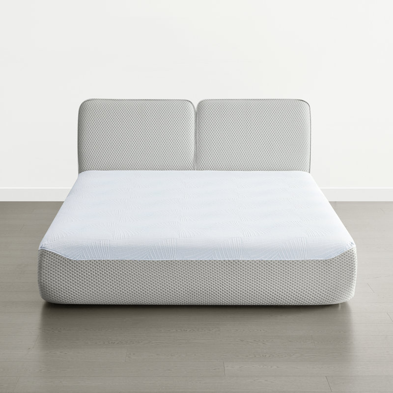 Anesis Upholstery No Assembly Required Bed, Light grey