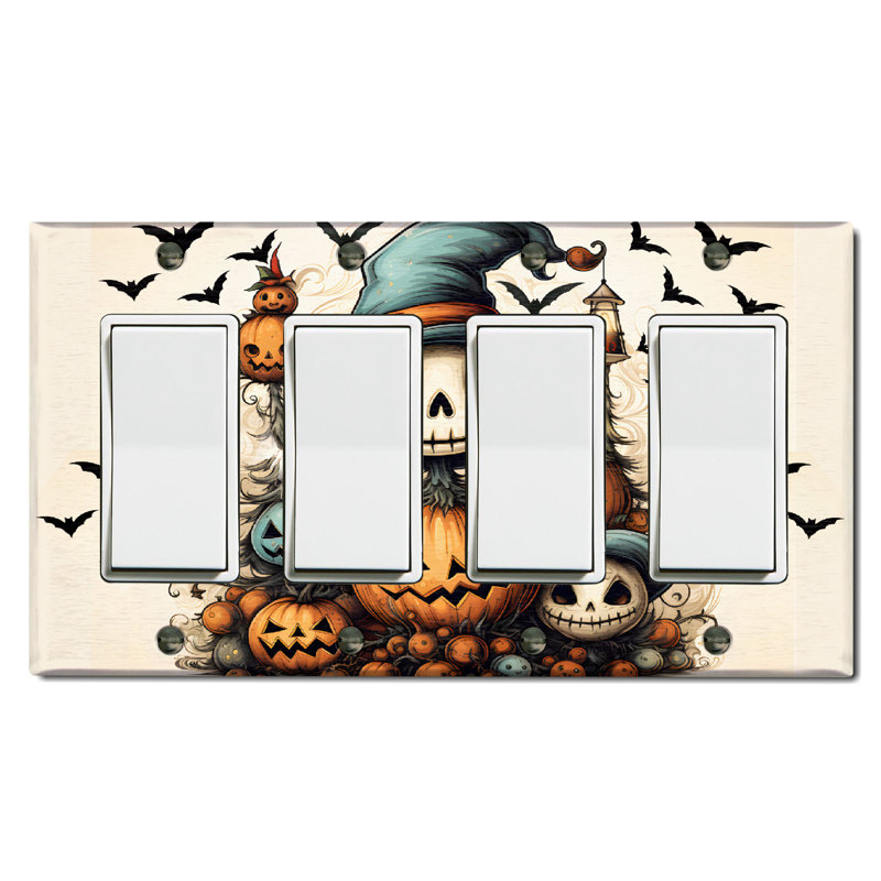 Plaque murale d'Halloween à 4 bandes