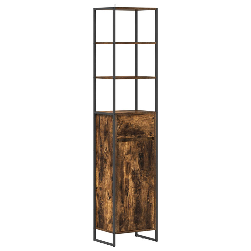 Freestanding Bathroom Cabinet, Smoke Oak