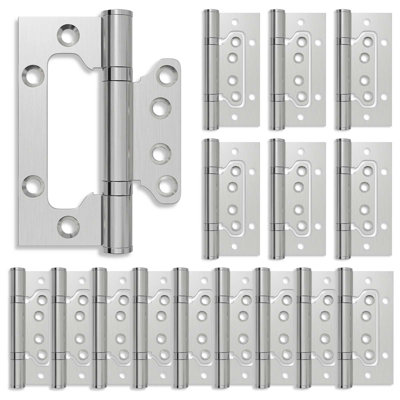 vidaXL Hinge Silver Steel Silent Bearing Door Frame Smooth Operation