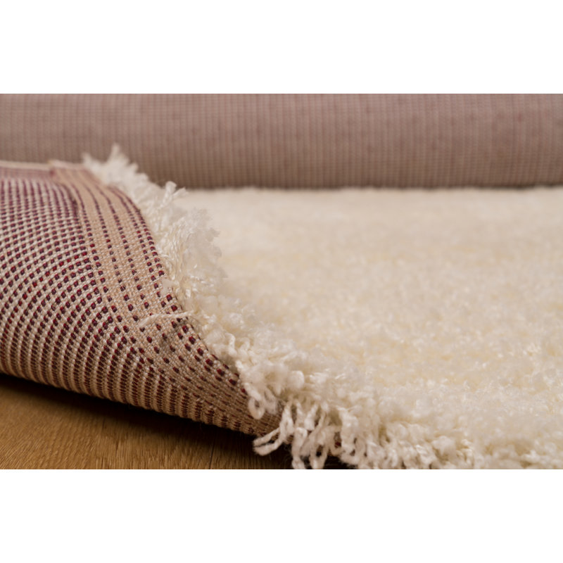 Esterly Ivory White Rug, Rectangle 60 x 110cm