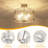 4 - Light Modern Glass Drum Semi Flush Mount Ceiling Light Fixture For Kitchen Bedroom Entryway Hallway-548194216