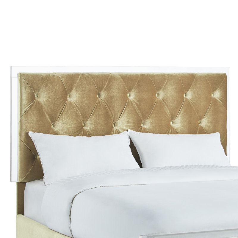 Danerys Upholstered Headboard, Gold, Queen